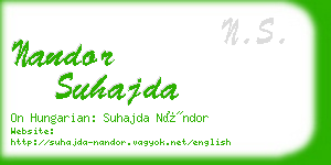 nandor suhajda business card